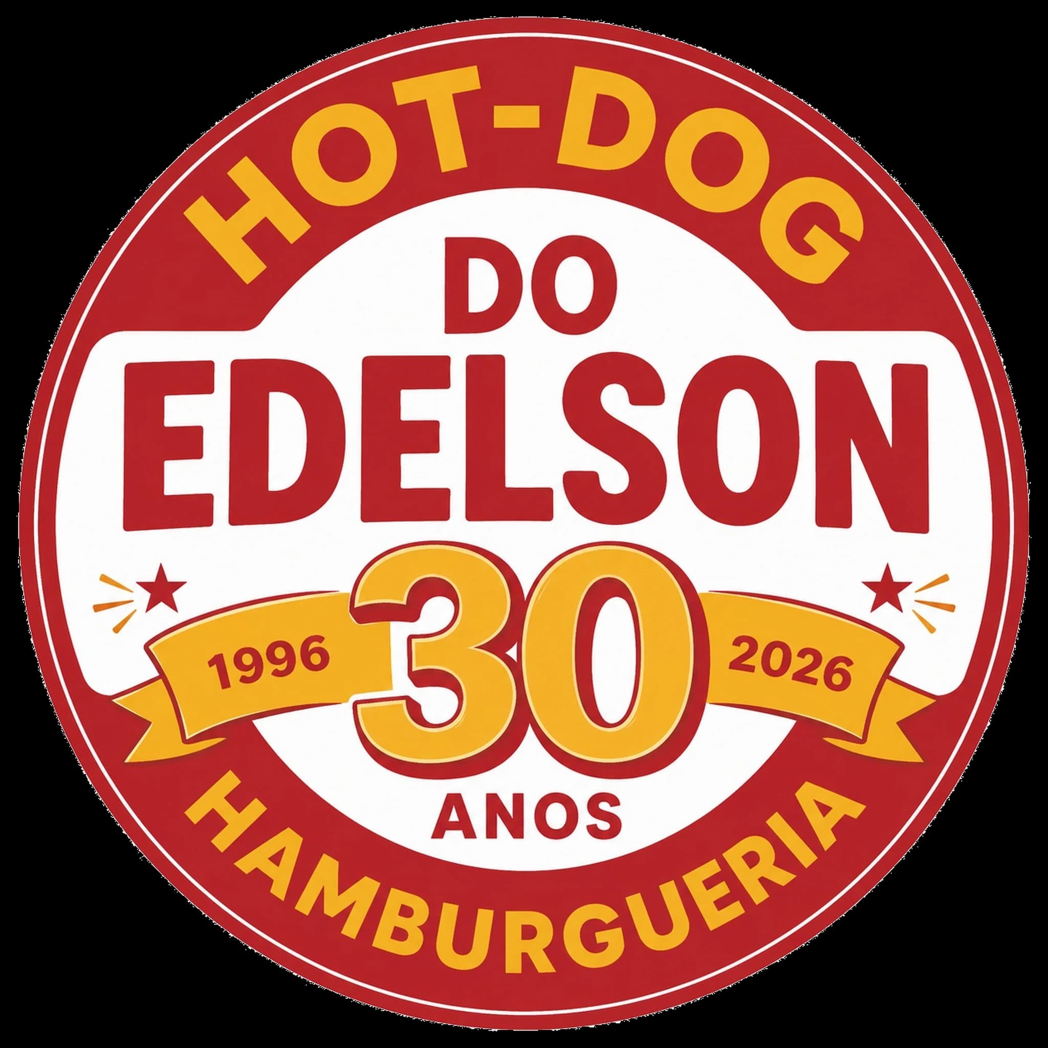 Logomarca do Hot-Dog do Edelson, 30 anos